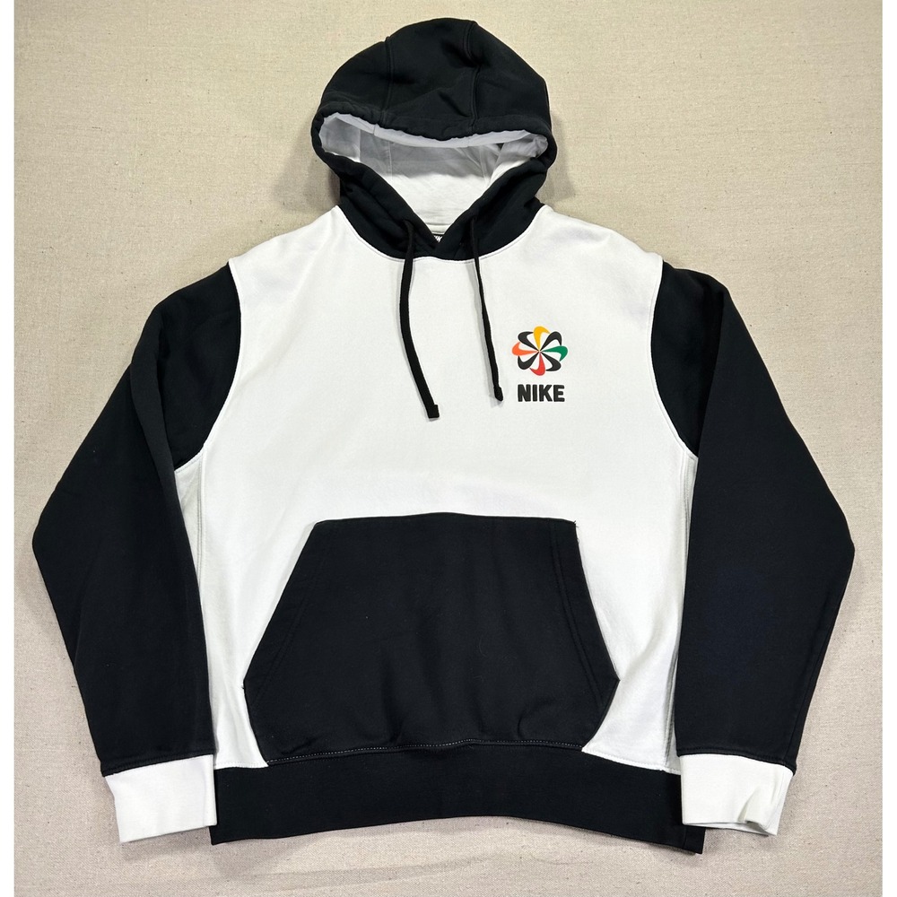 Nike Men's Medium Swoosh Pinwheel Evolution Sport Tech Hoodie Spell Out